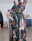 Robe kaki 7/8è à imprimé - 𝐌𝐚𝐫𝐢𝐧𝐚𝟒𝟒𝐟𝐚𝐦𝐢𝐥𝐲