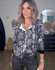 Cardigan imprimé python