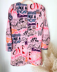 Robe rose à imprimé tags - 𝐌𝐚𝐫𝐢𝐧𝐚𝟒𝟒𝐟𝐚𝐦𝐢𝐥𝐲