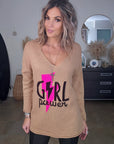 Pull tunique beige girl power - 𝐌𝐚𝐫𝐢𝐧𝐚𝟒𝟒𝐟𝐚𝐦𝐢𝐥𝐲
