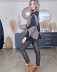 Pull tunique en damier marron taupe - 𝐌𝐚𝐫𝐢𝐧𝐚𝟒𝟒𝐟𝐚𝐦𝐢𝐥𝐲