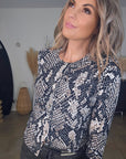 Cardigan imprimé python