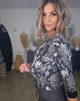 Cardigan imprimé python