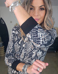 Cardigan imprimé python