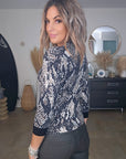 Cardigan imprimé python
