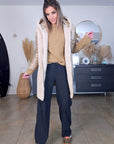 Manteau bouclette beige à manches dorées - 𝐌𝐚𝐫𝐢𝐧𝐚𝟒𝟒𝐟𝐚𝐦𝐢𝐥𝐲
