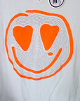 Haut blanc smiley orange fluo - 𝐌𝐚𝐫𝐢𝐧𝐚𝟒𝟒𝐟𝐚𝐦𝐢𝐥𝐲