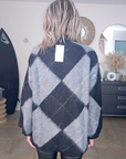 Pull tunique en damier noir - 𝐌𝐚𝐫𝐢𝐧𝐚𝟒𝟒𝐟𝐚𝐦𝐢𝐥𝐲