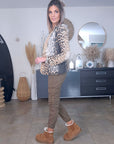 Veste en jean à imprimé léopard - 𝐌𝐚𝐫𝐢𝐧𝐚𝟒𝟒𝐟𝐚𝐦𝐢𝐥𝐲