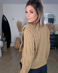 Pull beige foncé à empiècements effet superposition - 𝐌𝐚𝐫𝐢𝐧𝐚𝟒𝟒𝐟𝐚𝐦𝐢𝐥𝐲