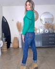 Pull vert à maille douce et chaude - 𝐌𝐚𝐫𝐢𝐧𝐚𝟒𝟒𝐟𝐚𝐦𝐢𝐥𝐲
