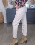 Pantalon beige en coton - 𝐌𝐚𝐫𝐢𝐧𝐚𝟒𝟒𝐟𝐚𝐦𝐢𝐥𝐲