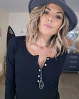 T-shirt côtelé noir - 𝐌𝐚𝐫𝐢𝐧𝐚𝟒𝟒𝐟𝐚𝐦𝐢𝐥𝐲