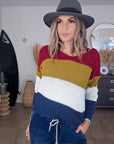 Pull tricolore double sens - 𝐌𝐚𝐫𝐢𝐧𝐚𝟒𝟒𝐟𝐚𝐦𝐢𝐥𝐲