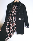 Manteau noir à clous mi-saison - 𝐌𝐚𝐫𝐢𝐧𝐚𝟒𝟒𝐟𝐚𝐦𝐢𝐥𝐲