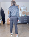 Doudoune matelassée gris métallisé - 𝐌𝐚𝐫𝐢𝐧𝐚𝟒𝟒𝐟𝐚𝐦𝐢𝐥𝐲