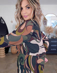 Robe kaki 7/8è à imprimé - 𝐌𝐚𝐫𝐢𝐧𝐚𝟒𝟒𝐟𝐚𝐦𝐢𝐥𝐲
