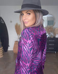 Robe portefeuille zébrée violette - 𝐌𝐚𝐫𝐢𝐧𝐚𝟒𝟒𝐟𝐚𝐦𝐢𝐥𝐲