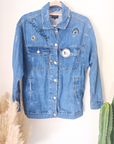 Veste brodée en jean bleu - 𝐌𝐚𝐫𝐢𝐧𝐚𝟒𝟒𝐟𝐚𝐦𝐢𝐥𝐲
