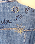 Veste brodée en jean bleu - 𝐌𝐚𝐫𝐢𝐧𝐚𝟒𝟒𝐟𝐚𝐦𝐢𝐥𝐲