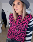 Pull chaud à imprimé léopard rose fuchsia - 𝐌𝐚𝐫𝐢𝐧𝐚𝟒𝟒𝐟𝐚𝐦𝐢𝐥𝐲