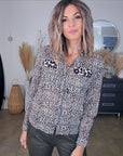 Chemise en coton à imprimé léopard - 𝐌𝐚𝐫𝐢𝐧𝐚𝟒𝟒𝐟𝐚𝐦𝐢𝐥𝐲