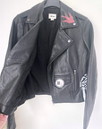 Perfecto noir 100% cuir à tags - 𝐌𝐚𝐫𝐢𝐧𝐚𝟒𝟒𝐟𝐚𝐦𝐢𝐥𝐲