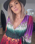 Robe soleil longue tricolore - 𝐌𝐚𝐫𝐢𝐧𝐚𝟒𝟒𝐟𝐚𝐦𝐢𝐥𝐲