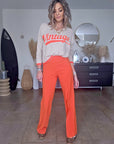 Pull beige vintage orange fluo - 𝐌𝐚𝐫𝐢𝐧𝐚𝟒𝟒𝐟𝐚𝐦𝐢𝐥𝐲