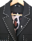 Manteau noir à clous mi-saison - 𝐌𝐚𝐫𝐢𝐧𝐚𝟒𝟒𝐟𝐚𝐦𝐢𝐥𝐲