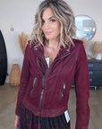 Perfecto aubergine 100% cuir - 𝐌𝐚𝐫𝐢𝐧𝐚𝟒𝟒𝐟𝐚𝐦𝐢𝐥𝐲