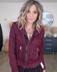 Perfecto aubergine 100% cuir - 𝐌𝐚𝐫𝐢𝐧𝐚𝟒𝟒𝐟𝐚𝐦𝐢𝐥𝐲
