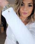 T-shirt côtelé blanc - 𝐌𝐚𝐫𝐢𝐧𝐚𝟒𝟒𝐟𝐚𝐦𝐢𝐥𝐲