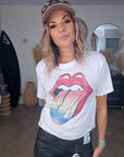 Tee-shirt blanc Rolling Stone - 𝐌𝐚𝐫𝐢𝐧𝐚𝟒𝟒𝐟𝐚𝐦𝐢𝐥𝐲