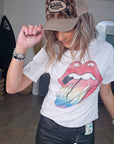 Tee-shirt blanc Rolling Stone - 𝐌𝐚𝐫𝐢𝐧𝐚𝟒𝟒𝐟𝐚𝐦𝐢𝐥𝐲