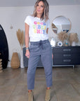 Tee-shirt blanc Good Vibes - 𝐌𝐚𝐫𝐢𝐧𝐚𝟒𝟒𝐟𝐚𝐦𝐢𝐥𝐲