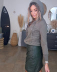 Cardigan kaki à capuche - 𝐌𝐚𝐫𝐢𝐧𝐚𝟒𝟒𝐟𝐚𝐦𝐢𝐥𝐲