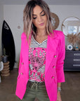 T- shirt marinière Mama rose fluo - 𝐌𝐚𝐫𝐢𝐧𝐚𝟒𝟒𝐟𝐚𝐦𝐢𝐥𝐲