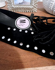 Ceinture noire cloutée 100% cuir - 𝐌𝐚𝐫𝐢𝐧𝐚𝟒𝟒𝐟𝐚𝐦𝐢𝐥𝐲