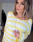 Pull rayé jaune double sens - 𝐌𝐚𝐫𝐢𝐧𝐚𝟒𝟒𝐟𝐚𝐦𝐢𝐥𝐲