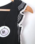 Haut noir à maille fine - 𝐌𝐚𝐫𝐢𝐧𝐚𝟒𝟒𝐟𝐚𝐦𝐢𝐥𝐲
