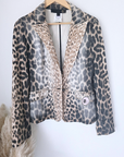 Veste en jean à imprimé léopard - 𝐌𝐚𝐫𝐢𝐧𝐚𝟒𝟒𝐟𝐚𝐦𝐢𝐥𝐲