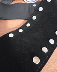 Ceinture noire cloutée 100% cuir - 𝐌𝐚𝐫𝐢𝐧𝐚𝟒𝟒𝐟𝐚𝐦𝐢𝐥𝐲