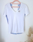 T-shirt blanc bi-matière - 𝐌𝐚𝐫𝐢𝐧𝐚𝟒𝟒𝐟𝐚𝐦𝐢𝐥𝐲
