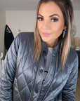Doudoune matelassée gris métallisé - 𝐌𝐚𝐫𝐢𝐧𝐚𝟒𝟒𝐟𝐚𝐦𝐢𝐥𝐲
