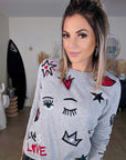 Pull gris ร รฉcussons - ๐๐๐ซ๐ข๐ง๐๐๐๐๐๐ฆ๐ข๐ฅ๐ฒ