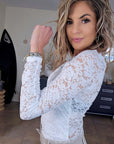 Haut blanc à dentelle - 𝐌𝐚𝐫𝐢𝐧𝐚𝟒𝟒𝐟𝐚𝐦𝐢𝐥𝐲