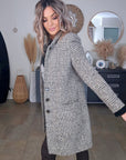 Manteau tweed beige et marron-kaki - 𝐌𝐚𝐫𝐢𝐧𝐚𝟒𝟒𝐟𝐚𝐦𝐢𝐥𝐲