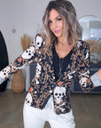 Veste cintrée à imprimé skull - 𝐌𝐚𝐫𝐢𝐧𝐚𝟒𝟒𝐟𝐚𝐦𝐢𝐥𝐲