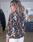 Veste cintrée à imprimé skull - 𝐌𝐚𝐫𝐢𝐧𝐚𝟒𝟒𝐟𝐚𝐦𝐢𝐥𝐲